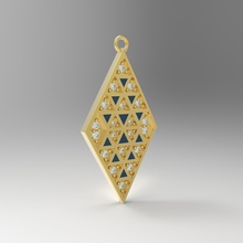Modell 123 Emaille Dreieck Halskette Diamanten Schmuck gold Silber diamond Juwel bedruckbar ist Mode neue Schmelz gem Saphir gut bereit sterling weiß erstaunlich Qualität Halsketten 3d print model - Mito3D
