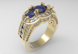 modelo 123 pedra anel aréola 3 3d joalheria imprimível ouro prata gema diamante noivado original exclusivo argolas 3d print model - Mito3D