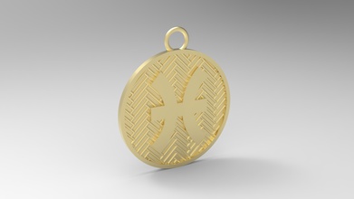 model 126 gemini necklace horoscope zodiac sign jali jewelry gold silver printable jewel jewellery sterling white pendant astrological scorpio virgo fashion ready necklaces 3d print model - Mito3D