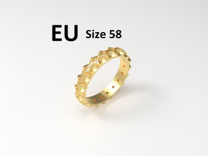 model 146 louis vuitton pave diamond ring eu size jewelry gold silver printable jewel jewellery wedding gem fashion lv rings 3d print model - Mito3D