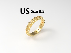 model 147 louis vuitton pave diamond ring us size lv jewelry gold silver printable jewel jewellery wedding gem fashion new rings 3d print model - Mito3D