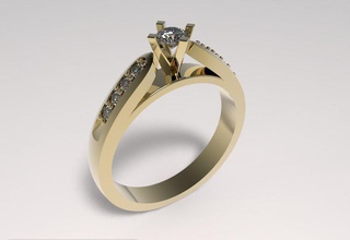model 153 engagement ring jewelry 3d jewellry printable gold silver diamond gem stone jewel precious brilliant platinum wedding rings 3d print model - Mito3D