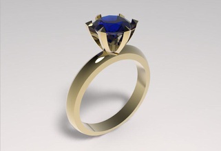 model 154 engagement ring jewelry 3d jewellry printable gold silver diamond gem brilliant jewel fashion beauty wedding rings 3d print model - Mito3D