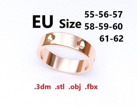 Modell 154 louis vuitton lv eu-Größe ring Schmuck gold bedruckbar ist Silber Juwel gold-ring Mode-ring sterling Mode neue Platin berühmte gut bekannt sind renommierte Hochzeit Halsketten 3d print model - Mito3D