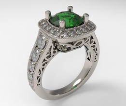 model 167 ring jewelry 3d jewellry printable gold silver diamond gem stone engagement jewel brilliant rings 3d print model - Mito3D