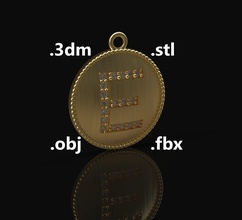 model 170 alphabets necklace letter camber alphabet jewelry gold silver printable diamond jewel jewellery font language fashion cooper gem stone beauty necklaces 3d print model - Mito3D