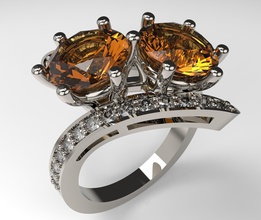 model 173 ring jewelry 3d printable gold silver gem stone jewel brilliant jewellry jewelery diamond precious fashion beauty engagement rings 3d print model - Mito3D