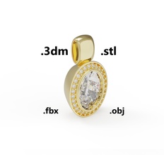 modelo 242 grande Roca collar oro joyería joya plata imprimible diamante Boda libra esterlina blanco Moda belleza platino zafiro brillante colgante pendiente collares 3d print model - Mito3D