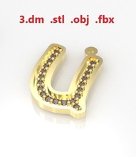 modelo 35 alfabetos colar letra u estilo ninja ouro de prata anel diamante jóia jóias gem sterling tipo idioma cooper a moda carta pedra samurai boa colares 3d print model - Mito3D