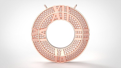 modelo 375 Tiffany Atlas colar fechadas círculo pingente ouro joalheria imprimível jóia diamante jóias gema prata moda beleza branco esterlina platina anel 3d print model - Mito3D