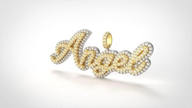 Modell 377 Ziffer Halskette Engel Diamant Schmuck Gold Juwel druckbar Silber Weiß Anhänger Sterling Design lv Tiffany Mode Schönheit Halsketten 3d print model - Mito3D