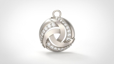 modèle 413 diamant pendentif or bijoux argent collier mode beauté imprimable sterling blanc bijou étoile engagem mariage saphir gemme pendentifs 3d print model - Mito3D