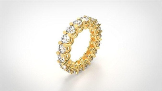 modelo 496 pavimentar diamante anel 53 Tamanho joalheria ouro prata imprimível jóia gema moda jóias Casamento Tiffany brilhante esterlina platina engagem argolas 3d print model - Mito3D