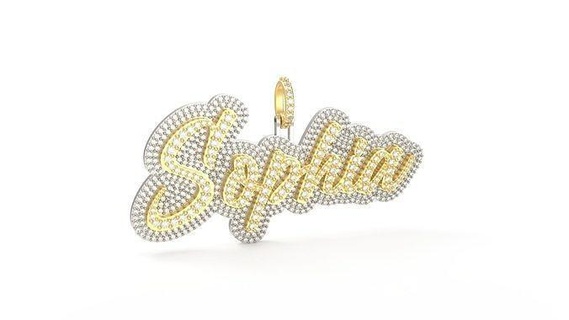 modello 500 cifra collana sophia diamante pendente oro gioielleria stampabile gemma gioiello lv chanel chopard piatto delicato unito tiffany moda 3d print model - Mito3D