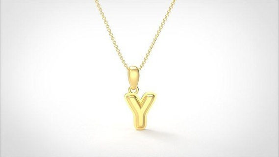 model 569 camber initial letter pendant jewel jewelry gold alphabet printable silver fashion bright font jewellery sterling letterbox text typeset language pendants 3d print model - Mito3D