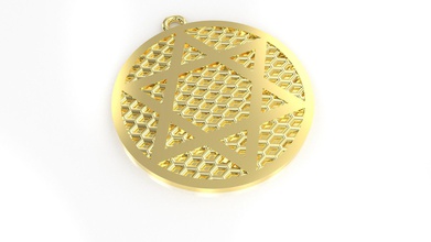 model 57 david yıldızı kolye farklı etnik doku kabartmalı altın Gümüş yazdırılabilir mücevher sterling platin moda yıldız Yahudi restorasyon donanım iyi hazır baskı takı 3d print model - Mito3D