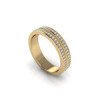 model 708 8 us size ring auger pave diamond jewel jewelry gold silver printable gem brilliant engagement fashion beauty jewellery new brillant engagem wedding rings 3d print model - Mito3D