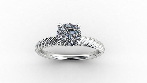 modello 710 corda solitario 8 us taglia gioiello gioielleria oro argento stampabile squillare diamante nozze gemma moda brillante Fidanzamento bellezza luminosa anelli 3d print model - Mito3D