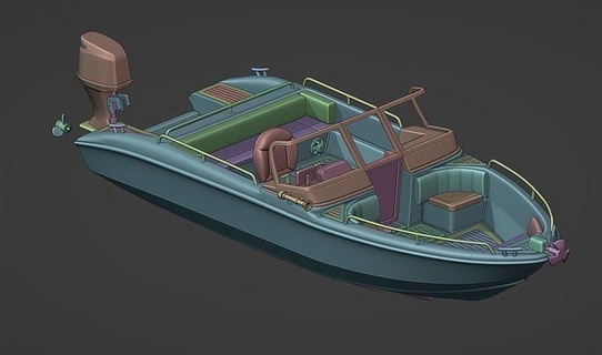 Modell Boot Rahmen 1 35 Meer Schiff Wasserfahrzeug Yacht Angeln DIY maßstabgetreues handgemacht Hobby 3d print model - Mito3D