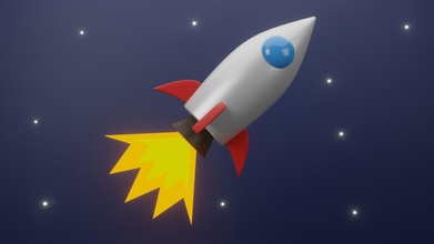 modelo multicolor cohete antecedentes cielo astronomía ilustración exploración astronave espacio brillante estrella ambiente Ciencias científico juegos juguetes 3d print model - Mito3D