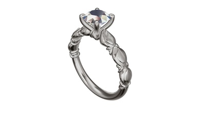 model p104 platinum luxury jewelry shining ornate symbol printable rings 3d print model - Mito3D