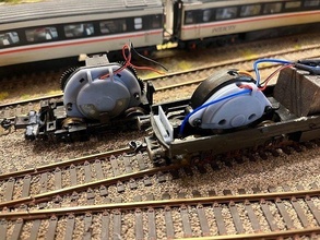 model railway - bo-bo ringfield motor replacement adapter oo ho railroad hornby lima dc cd rom bo train hobby diy 3d print model - Mito3D