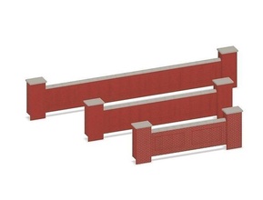 model demiryolu köprü parapet duvar uzunluklar oo ho tren tuğla Ulaşım iskele hobi kendin yap 3d print model - Mito3D