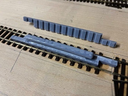 model railway - oo sleeper spacing tool railroad bullhead track alignment sleepers hobby diy 3d print model - Mito3D