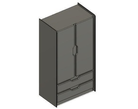 model railway bedroom cupboard oo house cloths room cabinet storage wardrobe hobby diy 3d print model - Mito3D