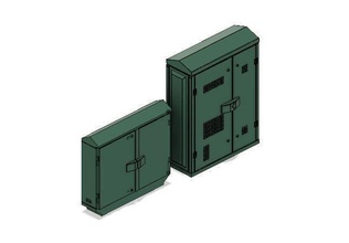 modèle chemin fer bt vert rue armoires téléphone débit oo paysage maison cabinet boîte loisir diy route 3d print model - Mito3D
