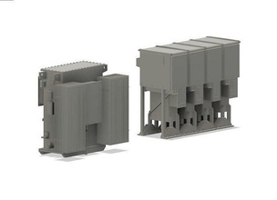 modelo ferrocarril industrial eléctrico estación transformadores oo ho entrenar paisaje transformador industria pasatiempo bricolaje diy 3d print model - Mito3D