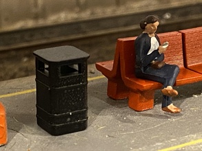 modelo estrada ferro lixo bin oo estação rua passatempo faça plataforma desperdício 3d print model - Mito3D