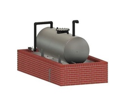 model railway oil tank brick bund oo ho railroad train scenery commercial pipes fuel hobby diy 3d print model - Mito3D