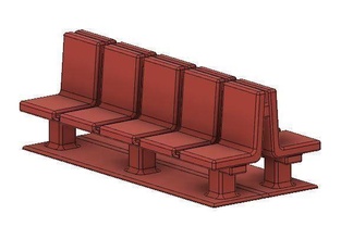 modelo ferrocarril plataforma asientos soltero doble cara oo ho estación paisaje moderno entrenar pasatiempo bricolaje diy 3d print model - Mito3D