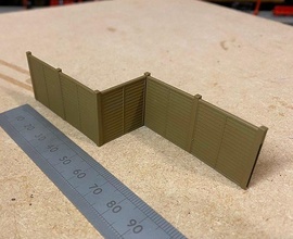 model railway wood panel fencing wooden posts - kit build oo ho o railroad fence post garden house hobby diy 3d print model - Mito3D