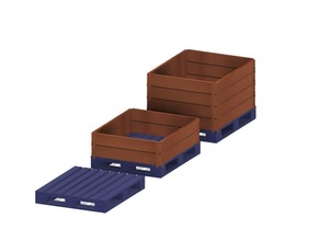 model railway wooden pallet crates oo ho o railroad train crate wood shipping scenery freight lineside storage hobby diy 3d print model - Mito3D