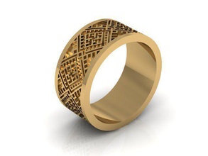 modèle de bague maîtrisé l'herbe à l'impression 3d bijoux l'anneau surmonter la croissance celtique ornement amulette bijoutier exclusif décoration cadeau les anneaux 3d print model - Mito3D