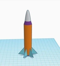 model rocket ship space spacex modelrocket cheap fun hobby diy robotics 3d print model - Mito3D