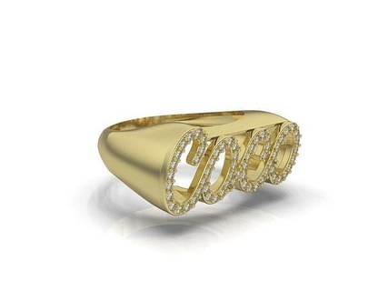 modelado 3d anillo Coco joyería joya oro diamante imprimible anillos plata brillante platino Moda canalla Boda blanco diseño 3d print model - Mito3D