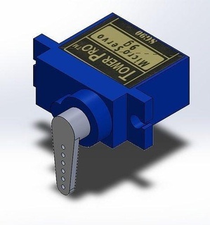 modelo de servo motor 9g modelado medidas robotica robot technology hobby diy electronics 3d print model - Mito3D