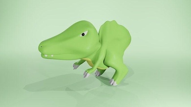 modèles 3d spinosaurus jouet dessin animé plastique toon enfant bébé mixeur animal intérieur amusement jouer terrain jeux mignonne jeux jouets 3d print model - Mito3D