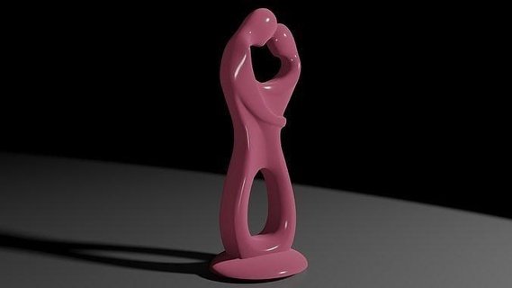 modern minimal Paar Skulptur Eleganz Liebe Kunst Dekor Engagement Einheit Harmonie Loyalität Beziehung romantisch Aufregung Zuneigung Duo ästhetisch Design minimalistisch Keramik abstrakt einfach Zuhause Haus 3d print model - Mito3D