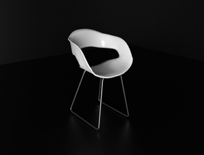 modern chair metal legs interior furniture minimal scandinavian office house 3d print model - Mito3D