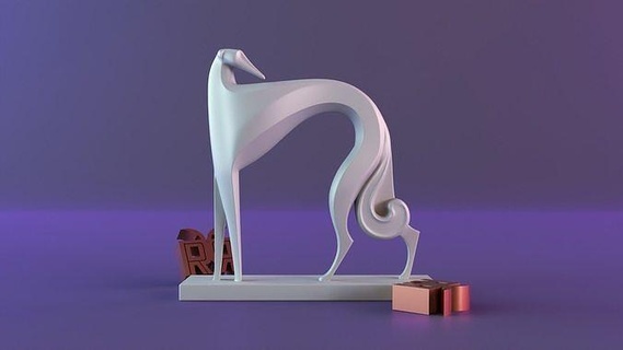 modern dekor hayvan stl Aşk ev dekoru Şirin az Sanat heykeller 3d print model - Mito3D