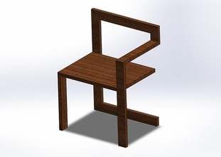 modern sıra sandalye Ayarlamak Odun çağdaş aile mobilya iç 3d endüstri çelik paslanmaz tasarımlar yerleşik lüks basit ev 3d print model - Mito3D