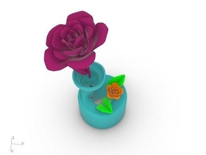 moderno fiore vaso gioielleria stampabile diamante squillare moda prototipazione 3d cad elegante design desktop interni progettista Casa mobilia 3d print model - Mito3D