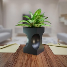 moderno vaso fiori 3d stampa foglia natura camera arte forma statua arquitectura impressione decoracion casa arredamento 3d print model - Mito3D