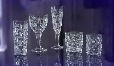 set of glass cups house decoration glassware crystal carvedglass vase plate bowl tableware decoreglass carving houseware champagne wineglass decor stemware kitchen dining 3d print model - Mito3D