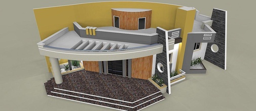 casa moderna bello 2016 giardino piano villa 3d il design di disegno rendred progetto alloggiamento realizzazione edificio arredamento architettonici altri 3d print model - Mito3D