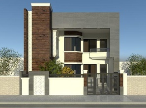 moderno casa architettura casa edificio porta all'aperto 3d print model - Mito3D